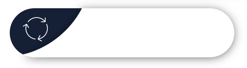 Symbole du cycle de vie sur fond bleu foncé représentant la reprise et la fin de vie de parc IT